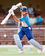Asia XIs Sourav Ganguly plays a shot during the second one-dayer of the Afro-Asia Cup against Africa XI at the M.A. Chidambaram Stadium in Chennai