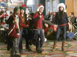 Tyler James Williams, Quinn Shephard, Dyllan Christopher and Gina Mantegna in Unaccompanied Minors