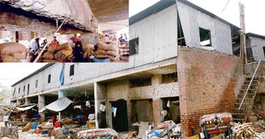These makeshift tin sheds on the roof of a dilapidated building in the Sector 26 Grain Market are home to around 300 labourers; the building was declared unsafe by the Chandigarh administration