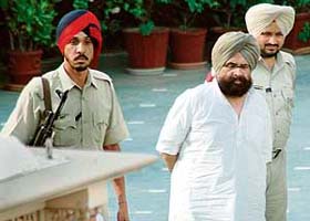 B.I.S. Chahal in police custody at his house in Patiala