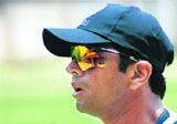 Rahul Dravid on the final day of the camp at the National Cricket Academy in Bangalore on Saturday.