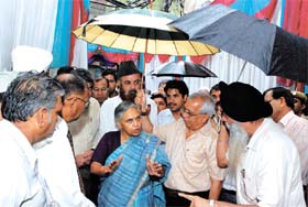 Delhi Chief Minister Shiela Dixit during at the inauguration of ''Delhi Minorities Commission at your Doorstep'' at Fatehpuri Masjid in the Capital