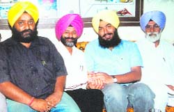 Babby Badal addresses mediapersons at Amloh