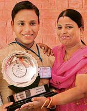 Sahil Agarwal with his mother.