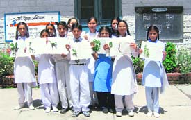 Schoolkids learn about the traditional uses of local plants and conservation of resources through an activity-based contest.