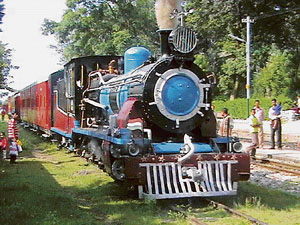 An old steam engine, which is still functional on the Pathankot-Joginder Nagar track, is a great hit with tourists.
