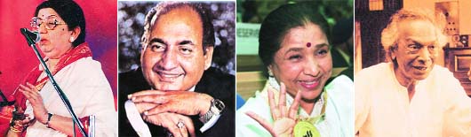 Lata Mangeshkar, Mohammad Rafi, Asha Bhosle and Naushad, among others, represented the golden period of film music