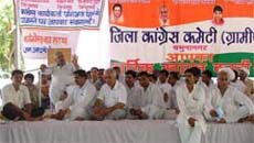 Working president of the HPCC addressing workers at a training camp of the party at Chhachhrouli on Sunday. 