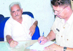 Former MC joint commissioner Ved Vyas in police custody.
