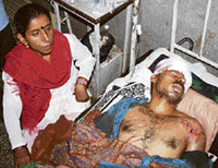 Janmej Singh under treatment at Dr Rajendra Prasad Medical College and Hospital in Dharamsala on Monday.