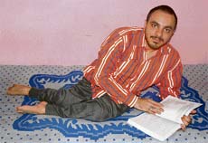 Ganesh Sharma at his home