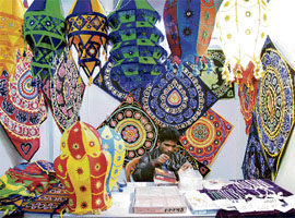 One of the colourful stalls at the National Gram Shree Mela on handicraft organised by the Union Ministry of Rural Development in Shimla on Tuesday.