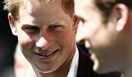 Britain's Princes William and Harry (left) arrive at Wembley Stadium in London for the "Concert for Diana", held in memory of their mother Princess Diana on Sunday.