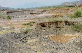 One of the mining sites at Raipur Rani in Panchkula district.