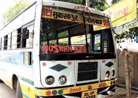 The Blueline bus which hit two persons in the Nangloi area in the Capital