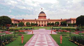The Rashtrapati Bhavan in New Delhi 