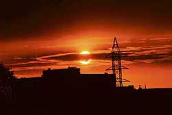 Clouds play peekaboo with evening sun after rain lashed Chandigarh on Sunday.