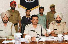Dil Bahadur and Sunil Kumar in police custody in Ludhiana