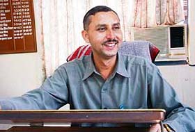 Mukesh Kumar Sharma, Naib Tehsildar, Mullanpur Dakha, who was rewarded by the Punjab government for being honest