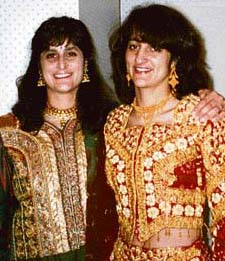 Sunita and her sister Dina at a wedding in India