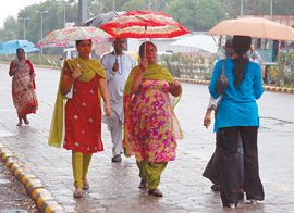 As promised by the Met man, the weekend began on a wet note in the Capital. However, hot days are ahead.