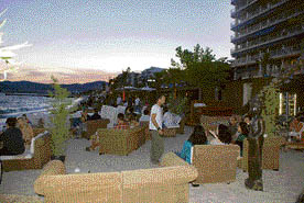 Beach cafes at Juan-Les-pains.