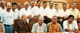 Office-bearers of the Rotary Club at a function in Mandi Ahmedgarh