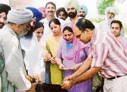 Paramjeet Kaur, wife of Darshan Singh Shivalik, MLA, Dakha, inaugurates a rabies awareness and vaccination camp at Barewal