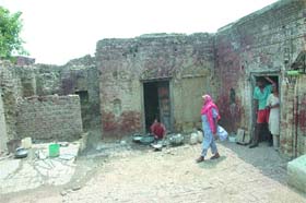The ancient structures have been illegally occupied by villagers