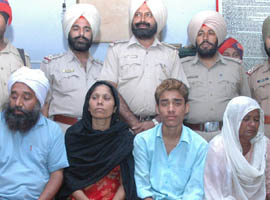 Kidnappers accomplices in police custody. 