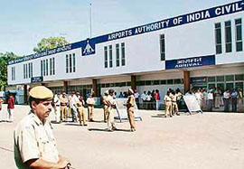 A view of the terminal building of the Chandigarh airport that is proposed to be upgraded