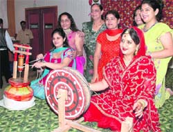 The Niharika Ladies Club holds “Teej ka tyohar” in Ludhiana on Friday.—