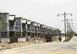 Houses coming up in a residential colony being developed in Bathinda town. With the clearance of oil refinery project, being set up jointly by the Hindustan Petroleum Corporation Limited and business tycoon Lakshmi. N. Mittal, real estate business revived again.