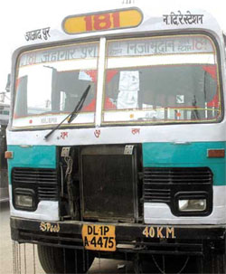 Rajiv, 25, a passenger of a Blueline bus was injured when he got down from it near Azadpur Sabzi Mandi in the Capital on Saturday.