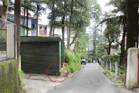 An encroachment outside a house in Jakhoo