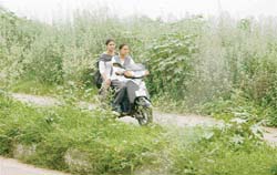 Congress grass along the road makes it difficult for road users to see traffic coming from the opposite side.