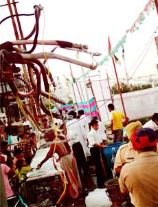The illegal connection was taken from a transformer