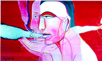 A painting by Tapan Dash