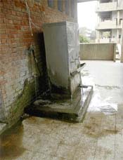 This water cooler at Additional Delux Building, Sector 17, Chandigarh, does not present a healthy picture.