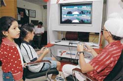 Pioneer Toyota gave residents of the city a feel of Formula One racing by organising an F-I event at its showroom, here on Sunday. The participants had the option of watching the series live, while the children enjoyed playing video games.