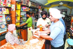 Health department officials check out the samples from Doon Bakers in Jalandhar