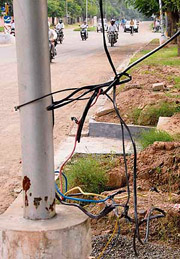 A tragedy waiting to happen on the road leading to the Golf Club in Chandigarh on Friday.