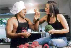 In Salaam Namaste, Saif Ali Khan is cast as a chef.