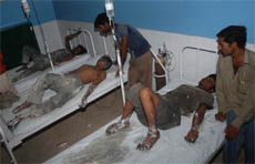 njured workers have been admitted to the civil hospital.