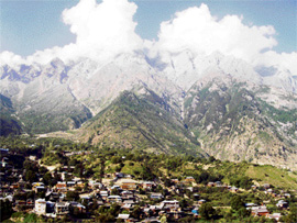 Sangla in the lap of Kinner Kailash.