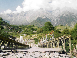 A view from the Baspa river bank.