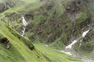 Scenic landscape near Bheemdwari, the last camp before the summit