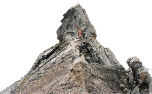 Thousands of pilgrims scale the Shrikhand peak.