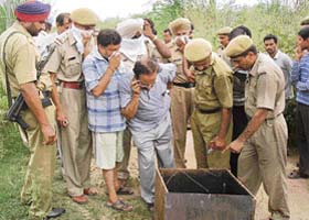 Usha Khanna, a BSNL employee, Pathankot, whose body was found in a box on the Jammu-Jalandhar highway on Sunday morning