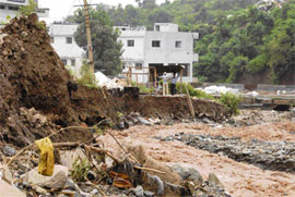 This is how the river retaliated after its natural course of flow was stopped by unbridled construction.